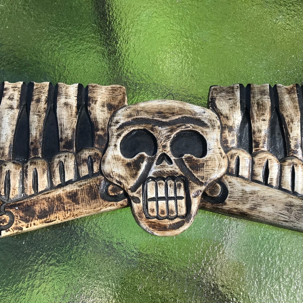 Flying Skull & Bones Day of the Dead Decor